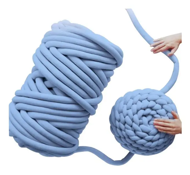 Tjockt stickgarn supertjockt arm stickning ROVING stickad filt