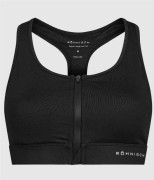 Essential Zip Sportsbra, Black, S, Löparkläder