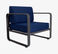 Hanah Home - Trädgårdsfåtölj - Carley - Blå - Loungesoffor - Från Homeroom