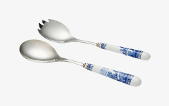 Spode - Salladsbestick Blue Italian 2 st 25 cm - Blå - Bestick - Från Homeroom