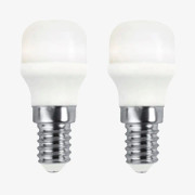 Globen Lighting - Ljuskälla E14 LED Päron Matt 1,5W 2-Pack - Vit - Ljuskällor & glödlampor - Från Homeroom