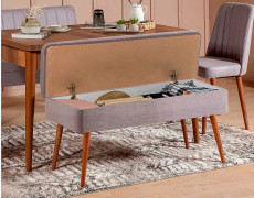 Hanah Home - Set med bord och stolar (4 delar) - Gina - Brun - Matgrupper - Från Homeroom