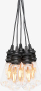 Konstsmide 2351-800, Ljusdekoration, slinga, Svart, Plast, IP44, Svart, 10 lamp(or)
