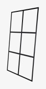 VENTURE DESIGN Leif Rumsavdelare - Glas och Svart Metall (120 x 210 cm)