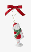 Spode - Julgransdekoration Skating Teddy Christmas Tree höjd 9.5 cm - Vit - Julpynt - Från Homeroom