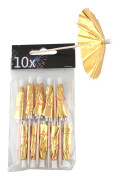 Paraply Party Picks - 10 st - Guld