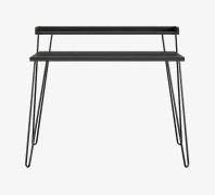 Dorel Home - Datorbord Haven Retro med hylla - Svart - Skrivbord - Från Homeroom