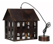 A Lot Decoration Taklampa Hus Antik Brun, large