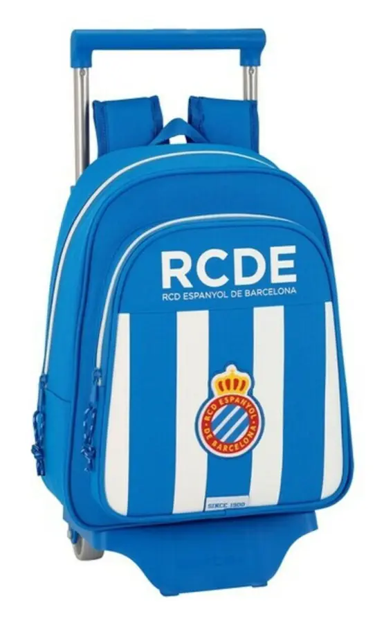 Skolväska med hjul 705 RCD Espanyol Blå Vit