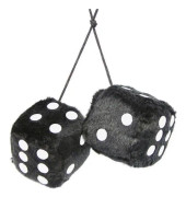 CARPOINT Lot of 2 Push Dice - Svart