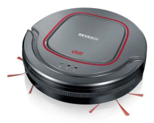 SEVERIN RB7025 Robotdammsugare, 12,8 V litiumbatteri, 90 min. driftstid, ca 100 m2, tyst: 65 dB, tunn: 7 cm hög