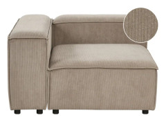 Hörnmodul Höger Hörndel Taupe Manchester 1-sits Soffmodul Modern Enkelsits Svarta Ben Vardagsrum