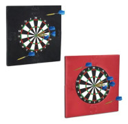 Relaxdays Skyddsramp kvadratisk "R6" målspel dartboard 4 delar EVA HxlxP: 71 x 71 x 3 cm, vinröd
