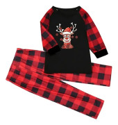 Matchande Familjepjjamasar Set Jul-PJ med Rensa Långärmad T-shirt och Rutiga Byxor