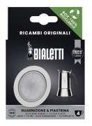 Packning och filterplatta för Bialetti 4-kopps mokakannor i rostfritt stål
