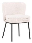 VENTURE DESIGN Agnes Matstol 2-pack - Svart / Vit Boucle