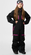 Cervinia Skisuit Jr, Black/ Fresh Pink, 150, Vinteroveraller