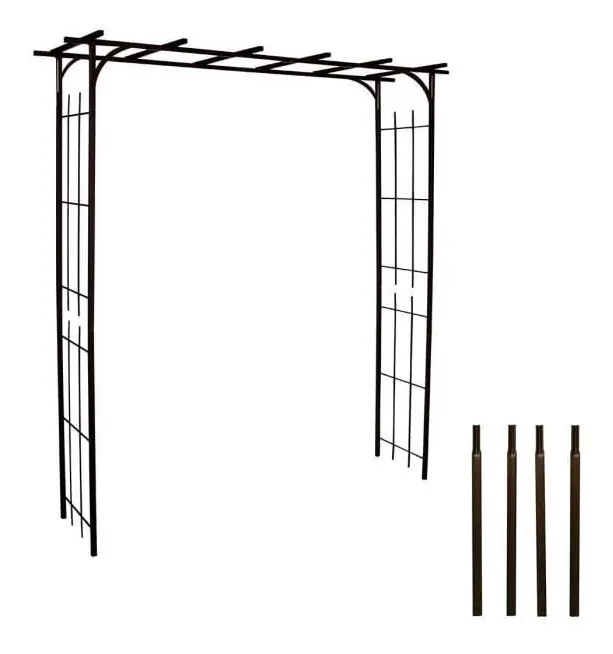 Åldrad järnpergola - Louis Moulin - Stor modell - Idealisk för blåregn, passionsblomma och klättrande murgröna