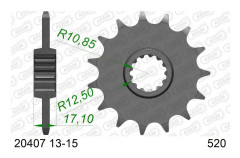 AFAM drev 15 ståltänder typ 20407 stigning 520 HONDA CB 500 F