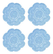 22cm spetsduk, virkad, rund spetsduk, handgjord Blue
