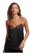 Superdry Studios Satin Cami Blus Svart L Kvinna