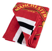 REMAKE Manchester United FC Core Stripe Strandhandduk Storlek: One Size Röd/Vit Röd/Vit One Size