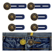 Knappförlängare för Jeans, 6 st Byxförlängare för Kvinnor Män, Jeans Knappförlängare, Midjeutvidgare, Inga Sömmar