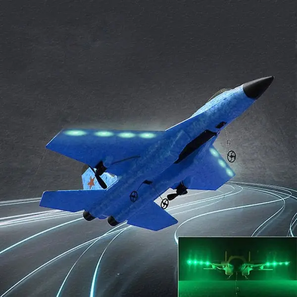 Ny Su-35 Rc Flygplan 2.4g Fjärrstyrd Jaktplan Epp Skumleksaker Barnpresent Blå En Storlek