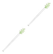 2-pack Smaksättningsstavar, Rörstavar för Kaffe, Cocktailrör, Dryckesdekoration, Mjölkte