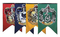 REMAKE 2024, Gryffindor Födelsedagsfesttillbehör College Harry Flaggbanderoller Pojkar Flickor Barn Potter Halloween Dekoration 4st 75*125 Cm