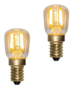 2st LED-lampa Amber E14 DECOLED för fönster- och bordslampor