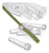 Blomvattenrör/Vialer för blomsterarrangemang, Klar - 3\" (1/2\" Öppning) - Standard - 25/Förpackning - med Lock Klar (Standard) 3\"