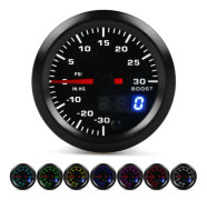 2 tum/52 mm Universal 7 Färger LED Turbo Boost Mätare PSI Tryckmätare Digital Display Pekare