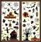 Halloween Väggdekaler Spindelfladdermus Scen Layout Skräck Fönster Glasdekaler Statiska Dekaler Fönster Galler Dörr Och Fönsterdekaler Halloween Pa