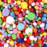 1000 st Multifärgade Pompoms, Hantverk & Dekorationer