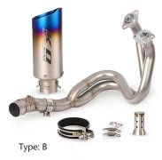 Komplett Avgassystem för Kawasaki Z650 Z650RS Ninja 650 650R/F ER6N/6F Versys 650 Header Mid Pipe 51mm Dämpare Escape DB Killer