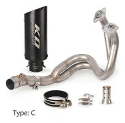 Komplett Avgassystem för Kawasaki Z650 Z650RS Ninja 650 650R/F ER6N/6F Versys 650 Header Mid Pipe 51mm Dämpare Escape DB Killer