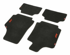 Set med bilgolvmattor FORMULA 1 CM470 Svart/Röd 4 uds