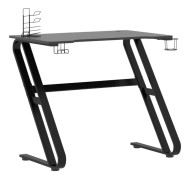 Gamingskrivbord med ZZ-formade ben svart 90x60x75 cm