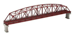TOMIX N gauge 3221 dubbelspårig sångackord stor truss iron bridge (F) (röd) (med denna dubbelspåriga PC pier-2)