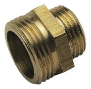 Dubbel hane reducerad nippel i rå mässing - 245 - 1/2" (15x21) - 26/34