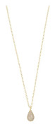 SNÖ of Sweden Naomi Drop Pendant Necklace Gold/Clear 45cm
