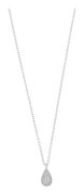 SNÖ of Sweden Naomi Drop Pendant Necklace Silver/Clear 45cm