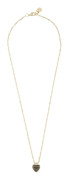 SNÖ of Sweden Stina Heart Pendant Necklace Gold/Black 42cm