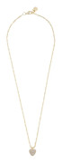 Snö of Sweden Stina Heart Pendant Necklace Gold/Clear 42 cm