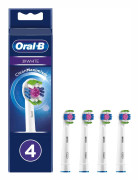 Oral-B 3D White CleanMaximiser - Extra tandborsthuvud - till tandborste - vit (paket om 4) - för ProfessionalCare 3000; ProfessionalCare 5000; 7000;