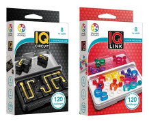 IQ Circuit, pusselspel med 120 utmaningar, 8+ år & Smart Games - IQ Link, pusselspel med 120 utmaningar, 8+ år