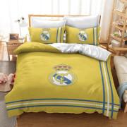 Real Madrid Klub Emblem enkel bomullsöverdrag och örngottsset