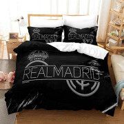 Real Madrid Klub Emblem enkel bomullsöverdrag och örngottsset