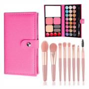 Barnens Sminkset - 33 Färger, 8 Borstar, Giftfri, Tvättad - Prinsessfestpresent Rose